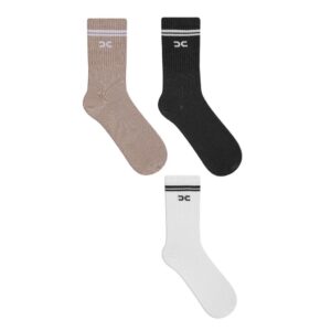 Kit Meias academia Casual Combo 3 Meia Lisa Cano alto Longo Feminina