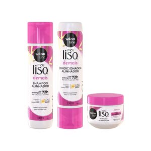 Kit Meu Liso Demais Shampoo Condicionador Máscara Salon Line