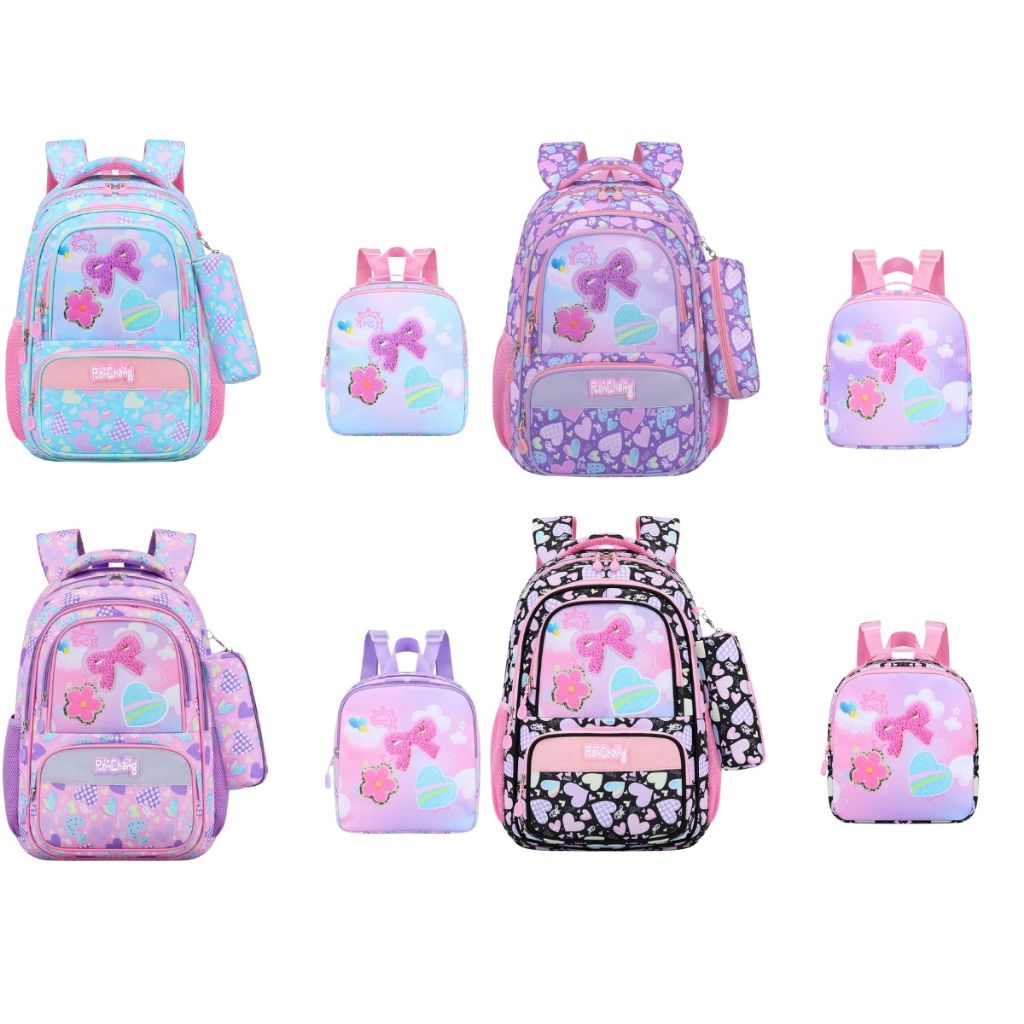 Kit Mochila 3 Peças Escolar Infantil Com Lancheira Térmica e Estojo