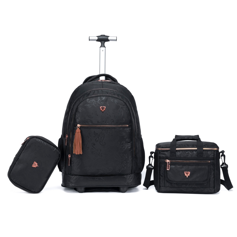 Kit Mochila Cavalera Rodinhas Escolar Estojo Reforçado Lancheira — Bolsas e Mochilas
