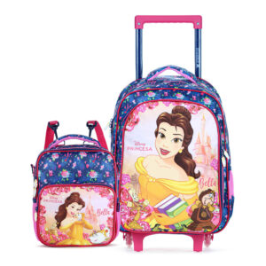 Kit Mochila Com Rodas 16 Princesa Bella 14710 Lancheira Princesa — Bolsas e Mochilas