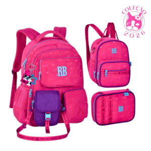 Kit Mochila de Costas com Lancheira e Estojo Rebecca Bonbon Urban Mix