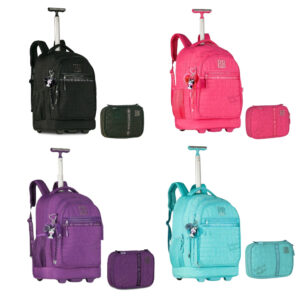 Kit Mochila de Rodinha Com Estojo Rebecca Bonbon Sweet Dreams- Clio
