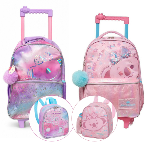 Kit Mochila De Rodinha Escolar Infantil Lilica Ripilica Lancheira