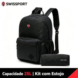 Kit Mochila Escolar Com Estojo Reforçada Moderna Swissport