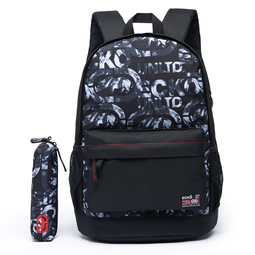 Kit Mochila Escolar Ecko Estojo Resistente Espaçosa