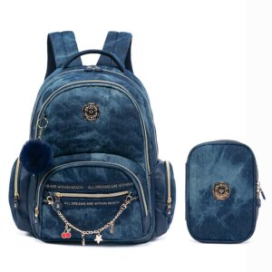 Kit Mochila Estojo Escolar Juvenil Espaçosa Resistente Primicia