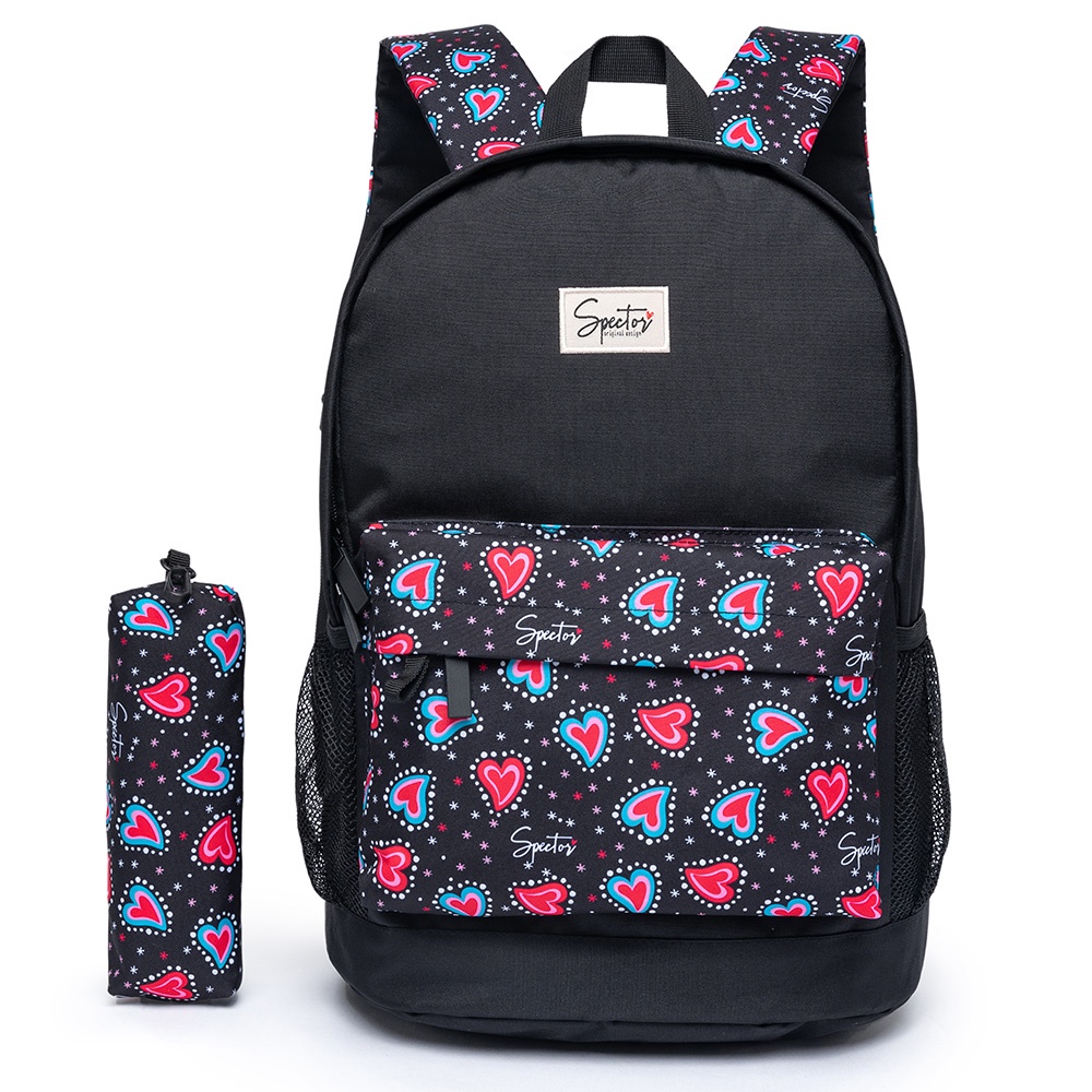 Kit Mochila Estojo Spector Ecolar Espaçosa Moda Feminina