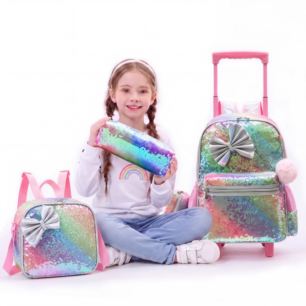 Kit Mochila Infantil Menina Impermeável Lancheira Termica Estojo — Bolsas e Mochilas