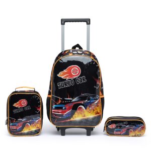 Kit Mochila Rodinha Infantil Menino Escolar Lancheira Estojo Yupe
