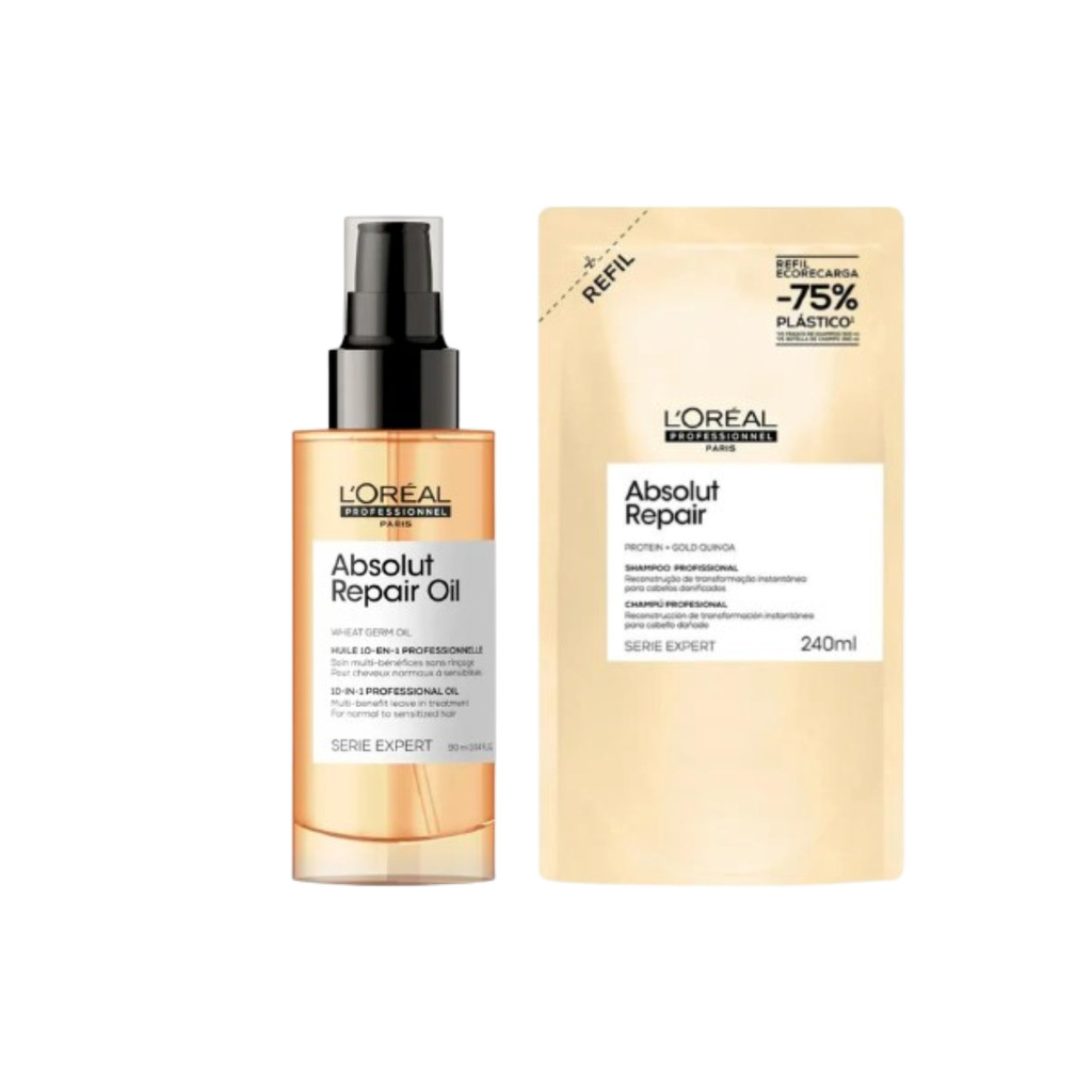Kit Oil Reparador Absolut Repair 90ml Refill Shampoo Absolut Repair