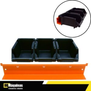 Kit Organizador com 3 Gavetas Suporte para Painel de Ferramentas