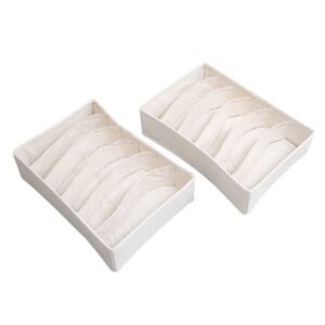 Kit Organizador Dobrável Divisórias Linho Offwhite 2p Oikos