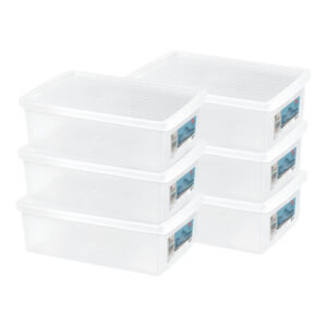 Kit Organizador Plástico para Sapatos Grande Cristal Ordene 6 Unidades
