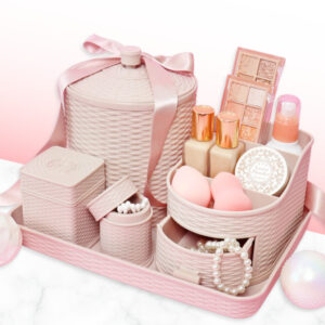 Kit Organizadores Rattan 5 Peças Jacki Design Versátil para Qualquer