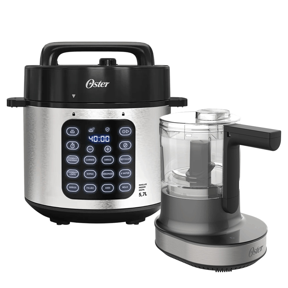 Kit Panela de Pressão Elétrica e Processador de Alimentos Oster — Informática