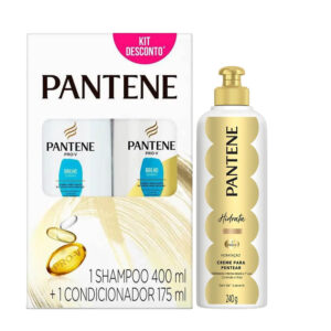 Kit Pantene Brilho Extremo Shampoo 400ml Condicionador 175ml Creme