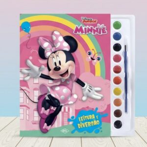 Kit Para Colorir Livro e Aquarela Minnie Mouse 1 unidade Disney