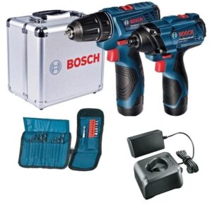 Kit Parafusadeira E Furadeira Bateria 12v Bosch Gsr120li Gdr120li
