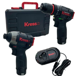Kit Parafusadeira Furadeira de Impacto Brushless Profissional Kress 2