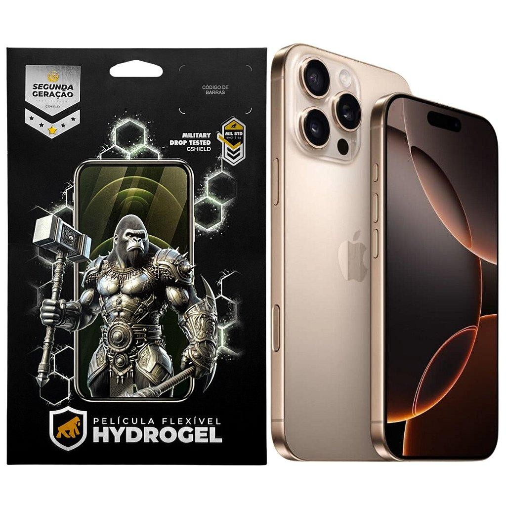 Kit Película Hydrogel HD Frontal Traseira para iPhone 16 Pro Proteção