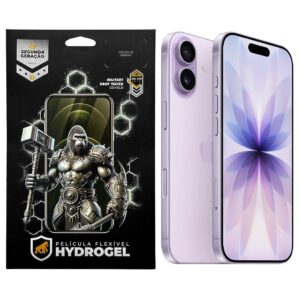 Kit Película Hydrogel HD Frontal Traseira para iPhone 17 Proteção