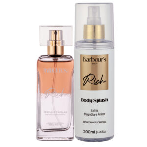 Kit Perfume Capilar 50ml e Body Splash Rich 200ml Barbour's Beauty