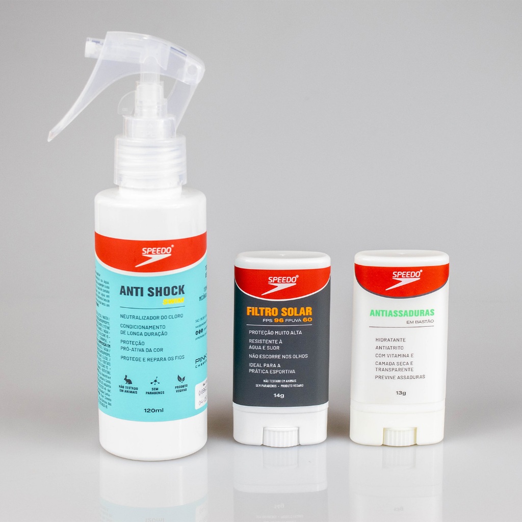 Kit Pink Cheeks Speedo Protetor Solar Antiatrito Leave In — Skincare