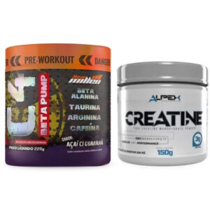 Kit Pré Treino C4 New Millen Creatina Pura Alpex 150g