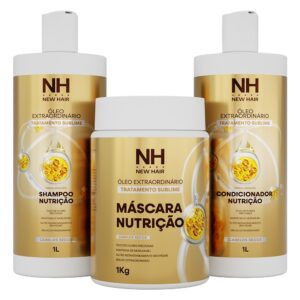 Kit Profissional Óleo Extraordinário 1L Belkit Shampoo, Condicionador