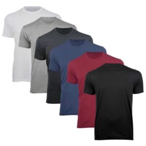 Kit Promocional 6 Camisetas Slim Premium Lisa 100% Algodao Gola