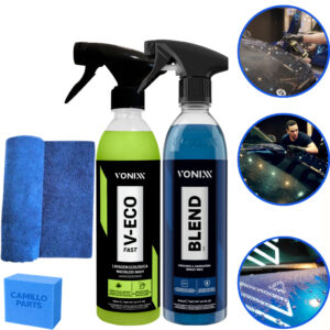 Kit Proteção Rápida com Shampoo V-Eco Fast Blend Spay Vonixx Com Pano