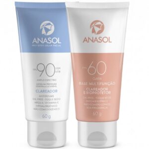 Kit Protetor Solar Anasol Clareia Uniformiza: Facial Clareador Fps 90