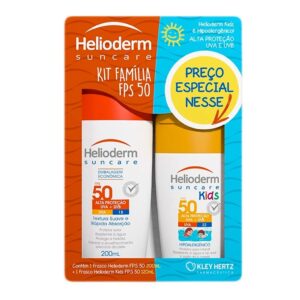 Kit Protetor Solar Família Helioderm Corporal Adulto Fps 50 200ml