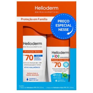 Kit Protetor Solar Proteção em Família Helioderm 3 em 1 Fps 70 com