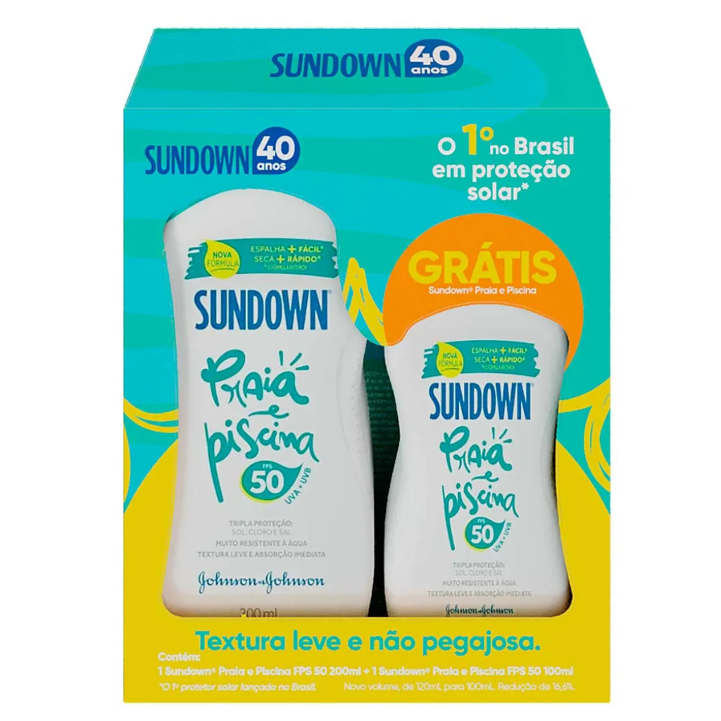 Kit Protetor Solar Sundown Praia e Piscina 200ml 100ml