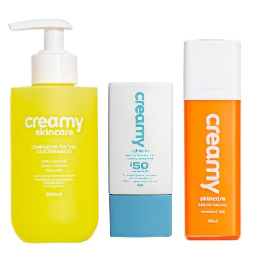 Kit Protetor Solar Watery Fluid Fps 50 Vitamina C Limpador Glicerinado — Skincare