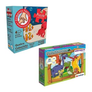 Kit Quebra-Cabeça Infantil Cooper Fun Fundo do Mar Big Fofossauros