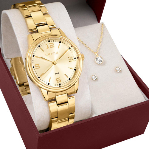 Kit Relógio Lince Feminino com Colar e Brincos LRGM026L32KBQEC2KX