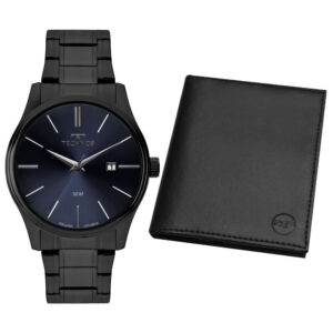 Kit Relógio Technos Masculino Steel Preto 2115TXH K1A