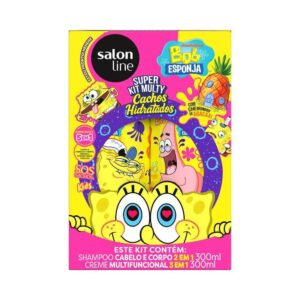 Kit Salon Line Kids Shampoo Creme Multifuncional Bob Esponja