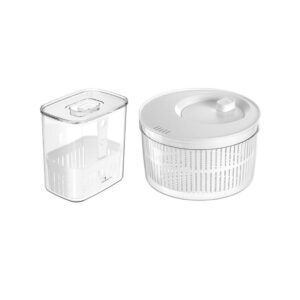 Kit Secador de Salada Organizador de temperos 1,5l Ou Linha Clear