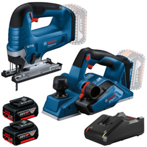 Kit Serra Tico-Tico Gst Plaina Gho 2 Baterias Gba 18V 4Ah e