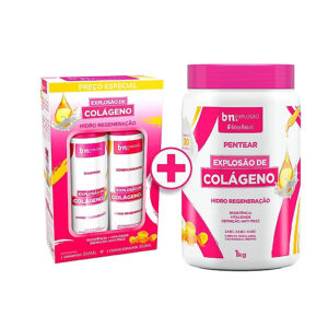 Kit Shampoo 200ml Condicionador 200ml Creme de Pentear Explosão de