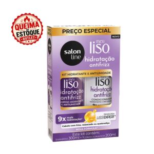 Kit Shampoo 300ml Condicionador 200ml Meu Liso Antifrizz