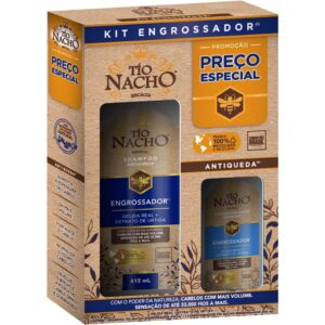 Kit Shampoo 415ml Condicionador 200ml Tio Nacho Engrossador