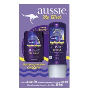 Kit Shampoo Aussie Btx Effect 360ml Creme De Tratamento Aussie Btx