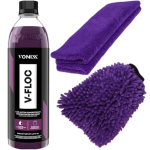 Kit Shampoo Automotivo 500ml V-floc Luva Microfibra