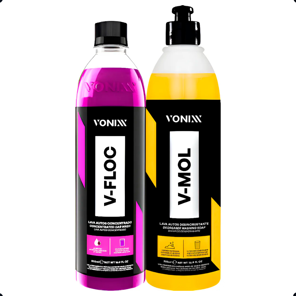 Kit Shampoo Automotivo Esfregação Neutro V-floc V-mol Vonixx — Cabelos