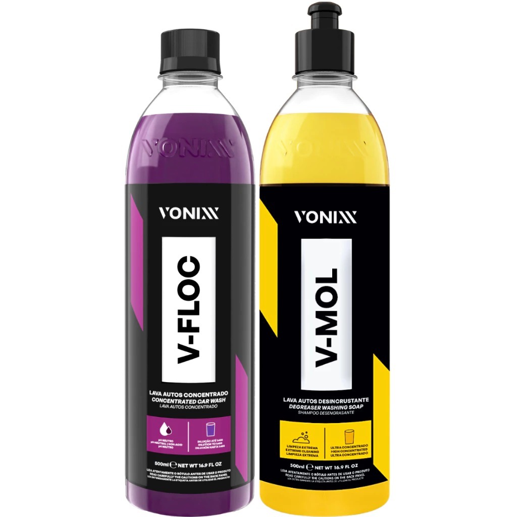 Kit Shampoo Automotivo Sujeira Pesada V-Floc V-Mol Vonixx — Cabelos
